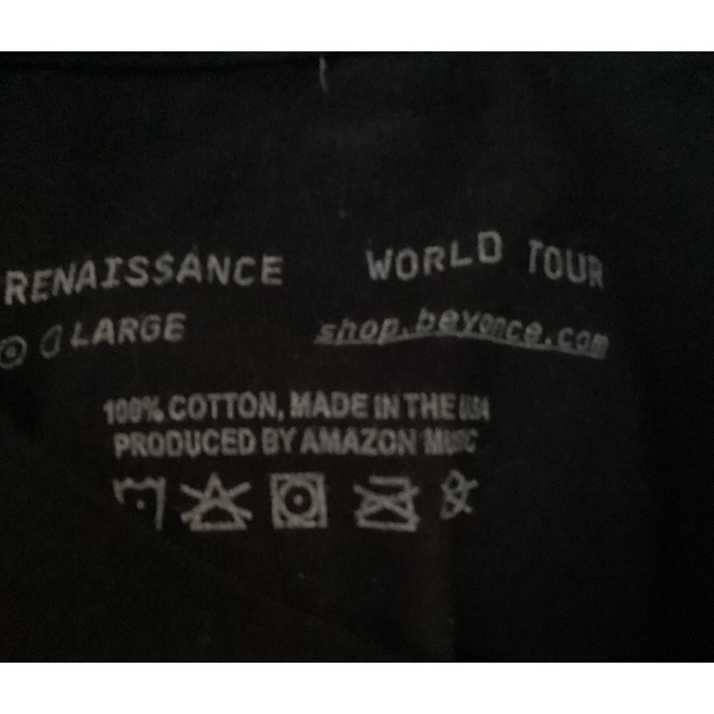 Beyonce Renaissance World Tour 2023 Graphic T-Shirt Black Large Concert Merch - Picture 3 of 6